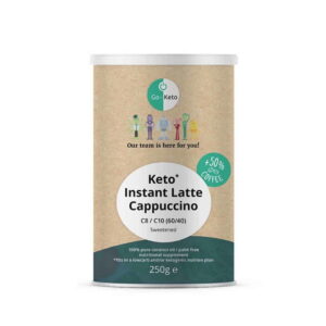 Go-Keto - Instant Keto Latte Cappuccino gezoet (250 gr)