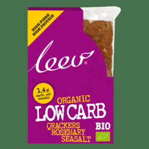 Leev - Low Carb Qrackers Rozemarijn zeezout (3x2 stuks)