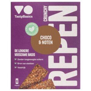 TastyBasics - Crunchy Choco & Noten Repen (6 stuks)