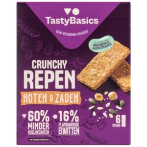 TastyBasics Crunchy Noten & Zaden Repen (6 stuks)
