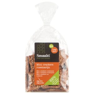 Smaakt Less Carb Mini Crackers rozemarijn bio (200 gr) - THT 7-10-25