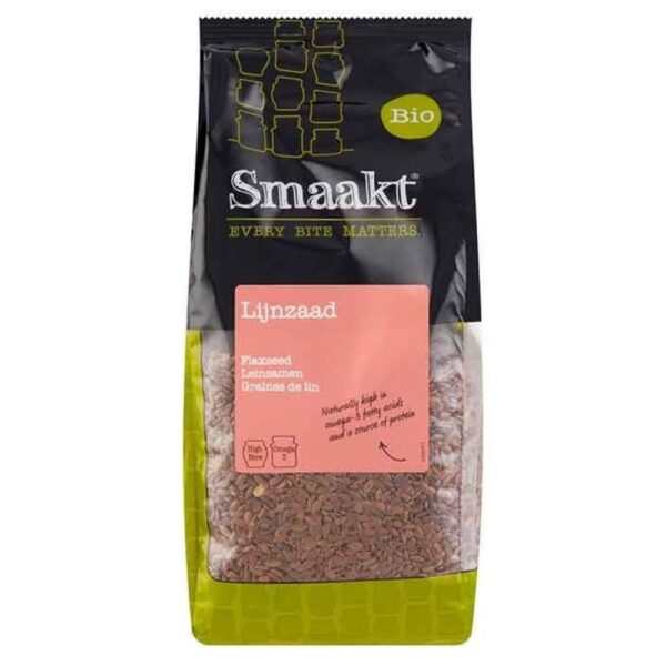Smaakt Lijnzaad bio, heel (500 gr)