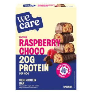 WeCare High Protein Raspberry Choco Bars (12 repen)