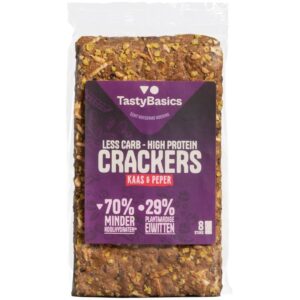 TastyBasics Crackers kaas-peper (8x25 gr)