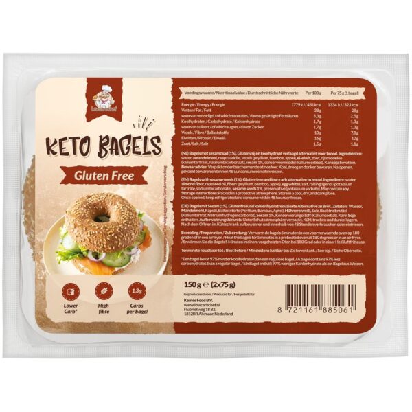 Lowcarbchef Keto Bagels, glutenvrij (2 stuks)
