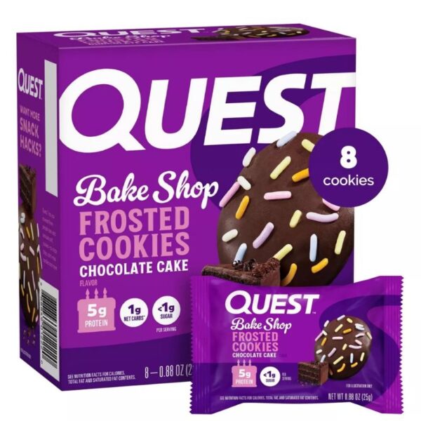 Quest Frosted Cookies Chocolate Cake (8 stuks)